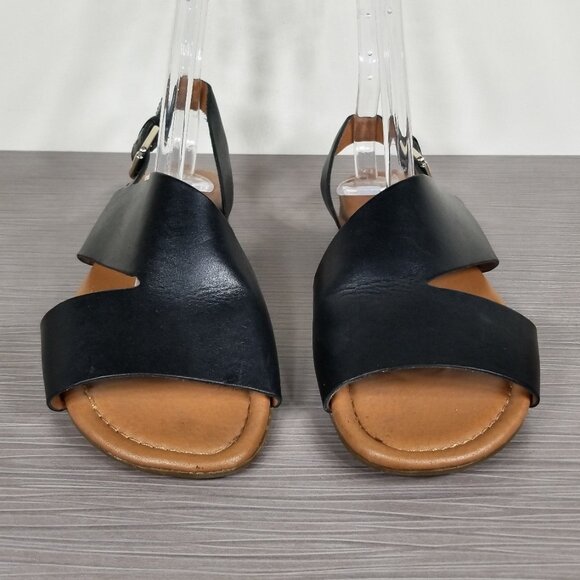 Franco Sarto Garza Sandal, Black Leather, Womens Size 9 M / 39 - Picture 3 of 13